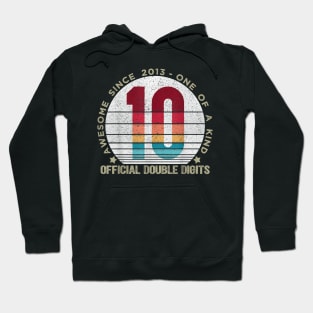 Double Digits 10 Year Old 10th Birthday Hoodie